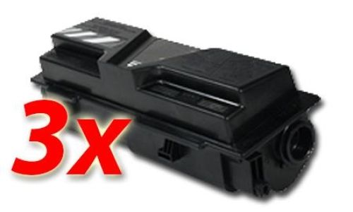 Toner-Set: 3 x schwarz, alternativ zu Kyocera TK-160
