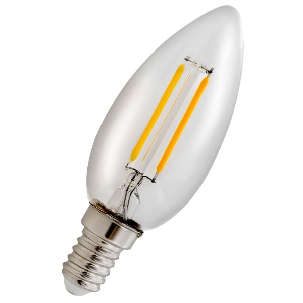 LED Kerze E14, 1W Klarglas Filament, 110lm, warmweiß Filament