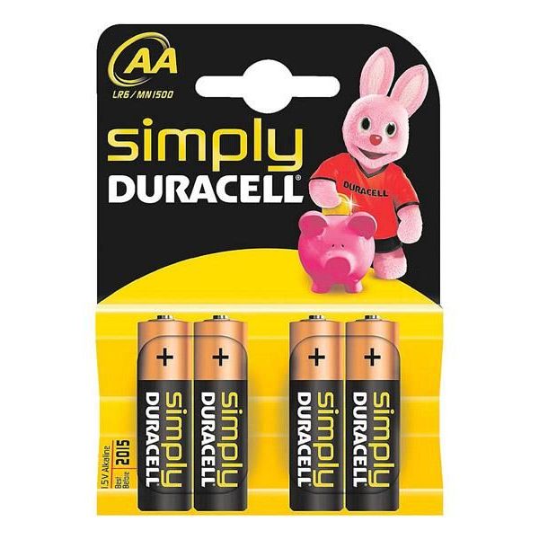 Duracell Simply LR6/AA (Mignon) 4 Batterien 1,5V