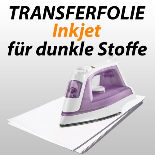 Inkjet-Transferfolie f. dunkle Textilien, 10 Blatt