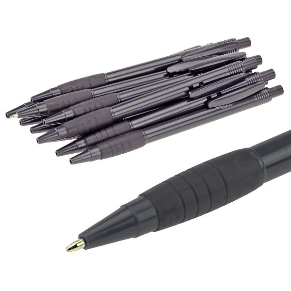 Druckkugelschreiber schwarz, 10er Pack