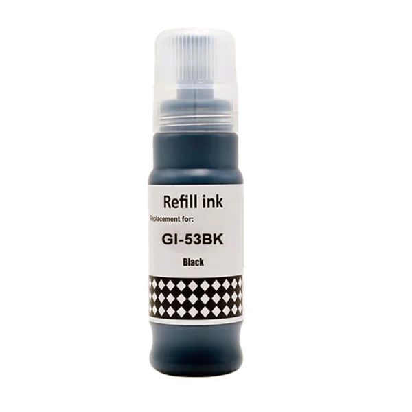 Nachfüll-Tinte Black/Schwarz 70 ml alternativ zu Canon GI-53BK / 4699C001