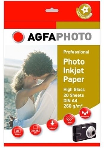 Foto-Papier AgfaPhoto Professional, 260g/qm, Din A4, 20 Blatt