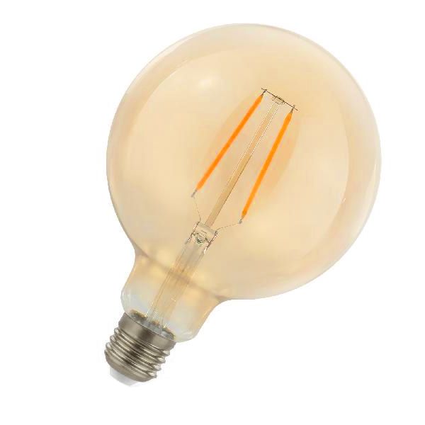 LED-Globe E27, 4W Filament G95, warmweiß gold
