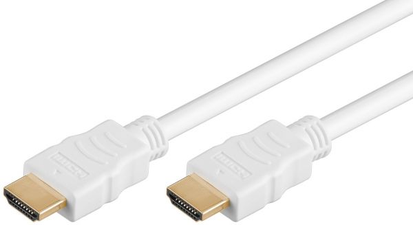 HDMI Kabel 1.0m, weiß mit Ethernet