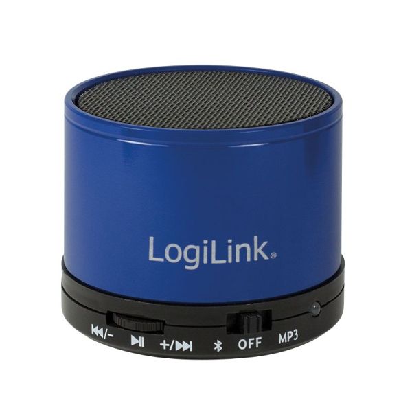 Logilink Bluetooth Lautsprecher mit MP3 & FM Radio, blau