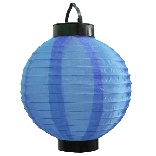 Solar Laterne LED Lampion, Ø 20cm blau