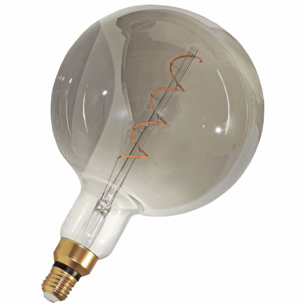 LED-Globe E27, 4W Filament G200 XXL-Kugellampe, warmweiß Rauchglas