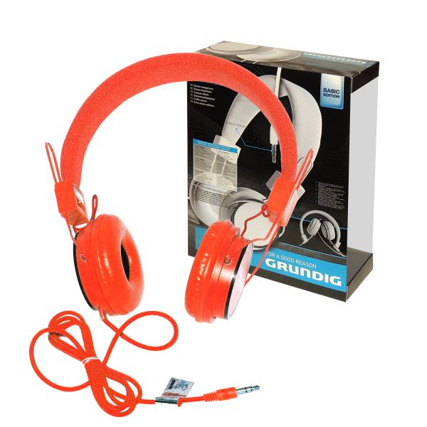 Grundig Stereo-Kopfhörer, Basic Edition, orange, bold