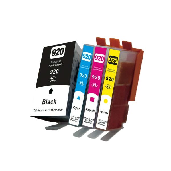 4 Druckerpatronen alternativ HP 920XL Schwarz und Farbe