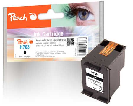 Peach Druckerpatrone PI300-437, kompatibel zu HP 703 schwarz