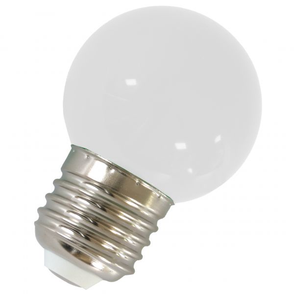 LED Birne E27, 1W Kugellampe weiß