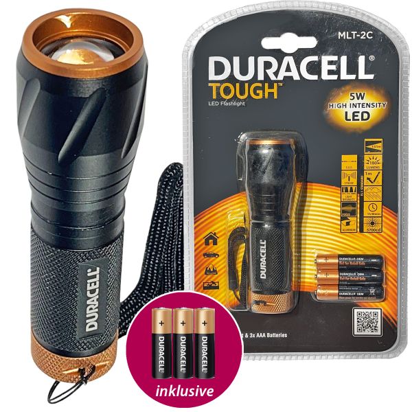 Duracell TOUGH-MLT-2C Taschenlampe, 1 LED, 3xAAA inkl.