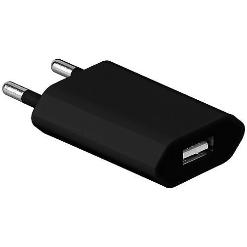 USB Lade-Adapter 100V-230V 1000mA, schwarz