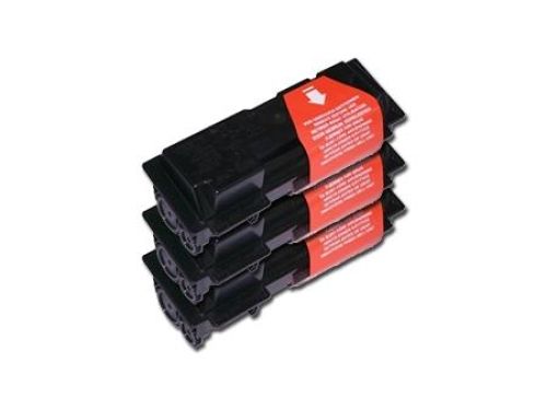 Toner-Set: 3 x schwarz, alternativ zu Kyocera TK-100