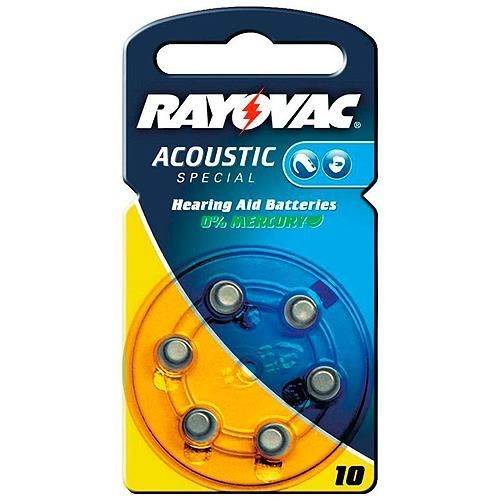 Hörgerätebatterie Rayovac / Varta 6 Stück V 10