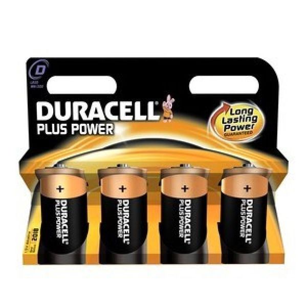 Mono (D)-Batterien, 4er-Pack Duracell Plus LR 20