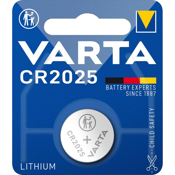 Knopfzelle Lithium, CR2025 Varta