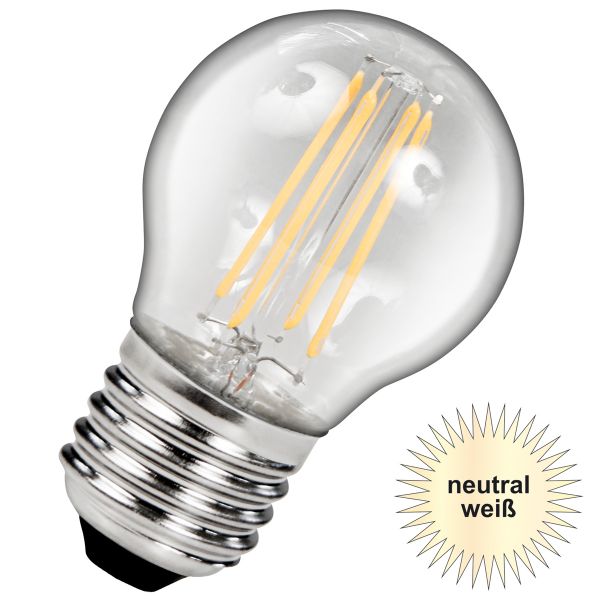 LED Birne E27, 6W, 900lm neutralweiß Filament